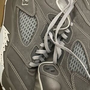 Jordan Kids Gray and White Sneakers